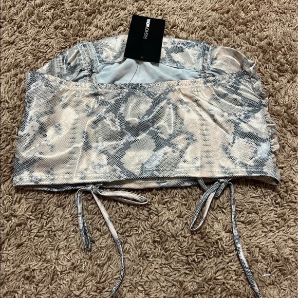 Faux Leather Snake Skin Tube Top - Picture 11 of 11